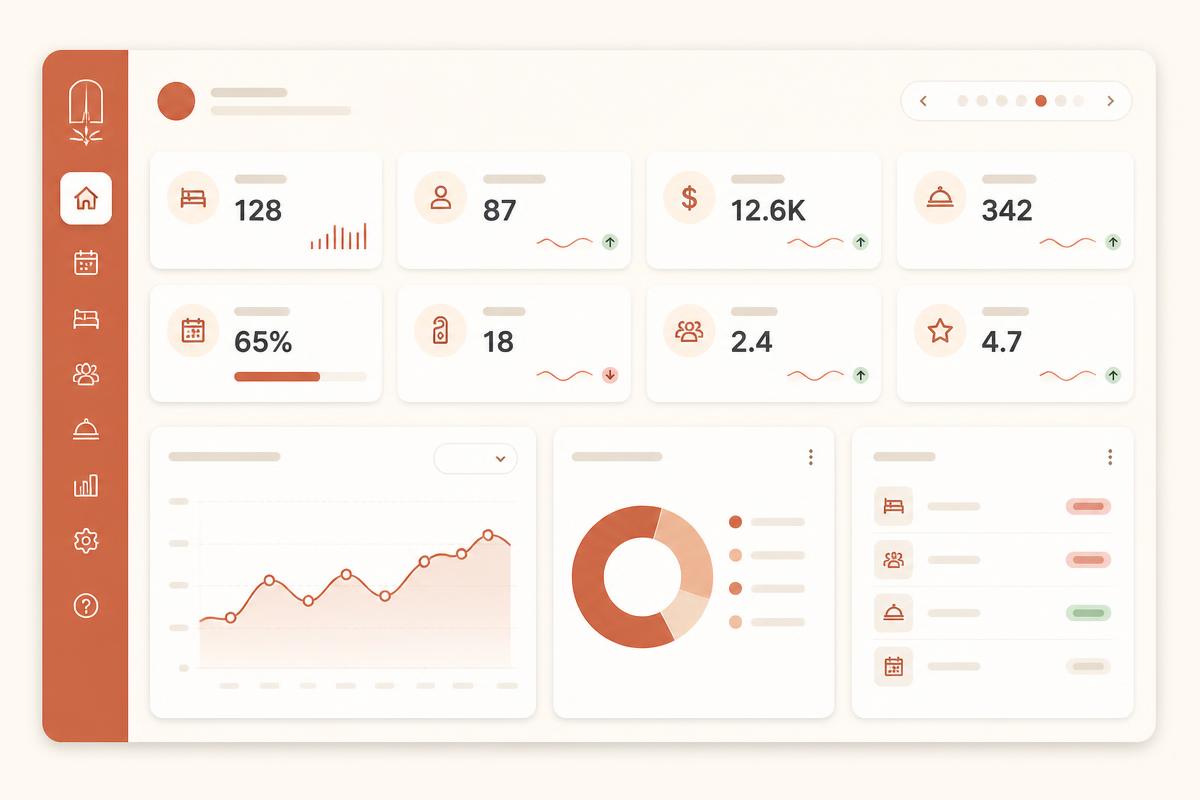 EON Report dashboard showing eight summary cards for a venue's week